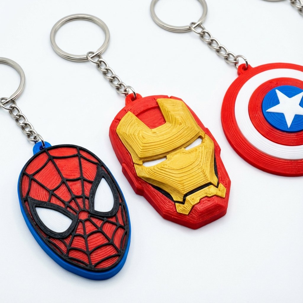 Pack x3 Llaveros Marvel